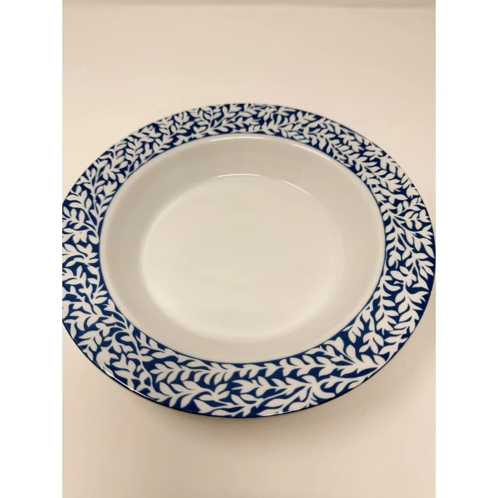 Dansk Trellis Delft Blue Rim Soup Bowl 8.75